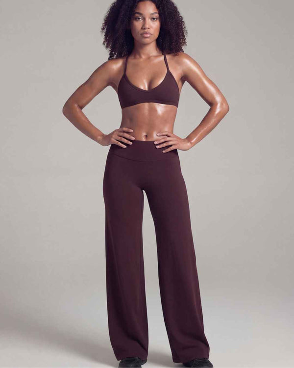 BARE WIDE LEG BOTTOMS - S / Oxblood