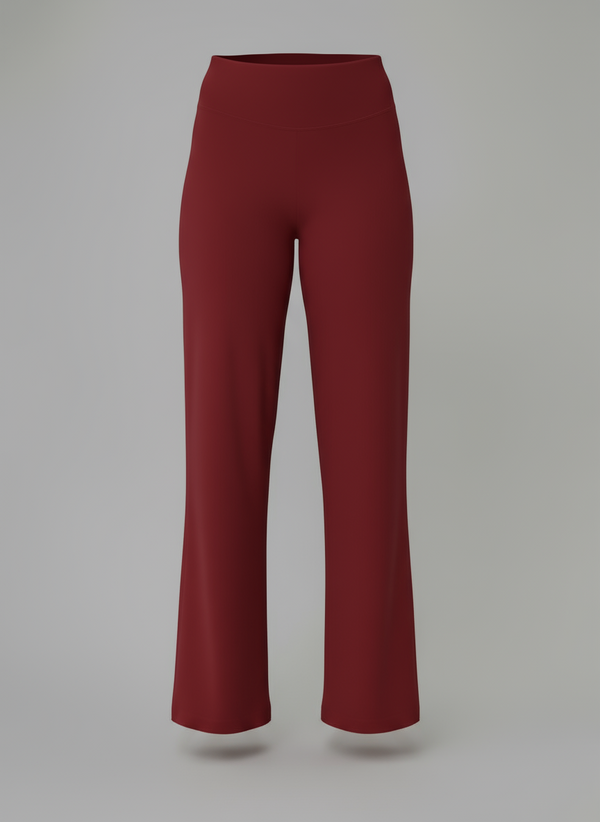 SOFT SCULPT STRAIGHT LEG PANTS - XS / Dark Cherry / Regular