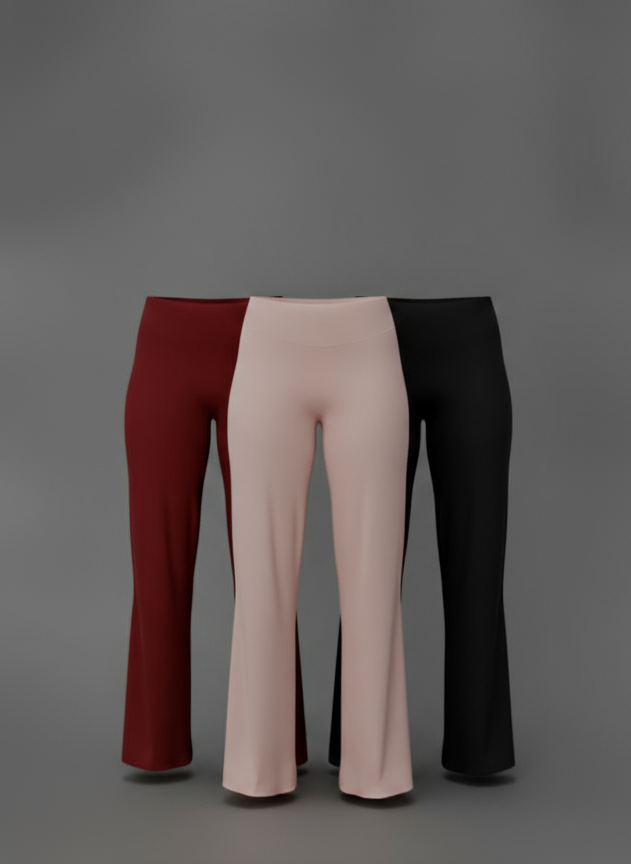 SCULPT STRAIGHT LEG PANTS 3-PACK