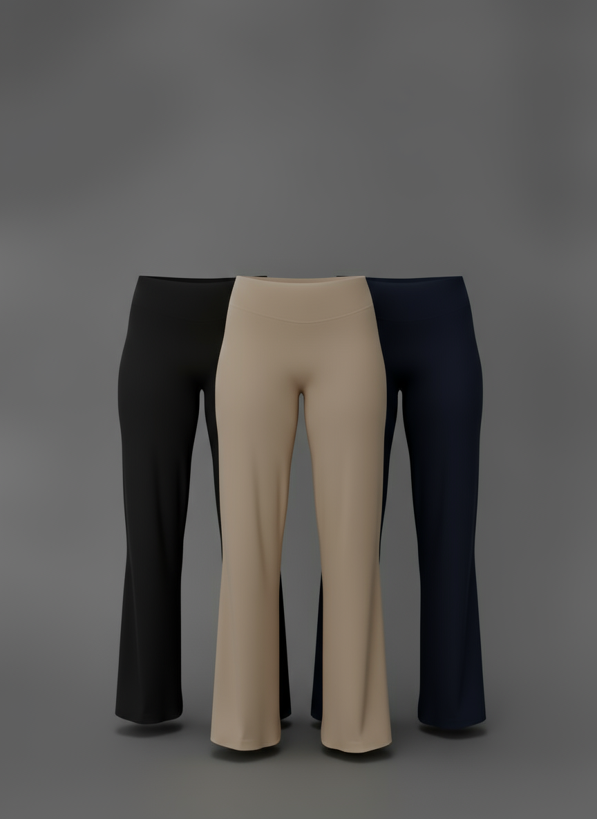 SCULPT STRAIGHT LEG PANTS 3-PACK