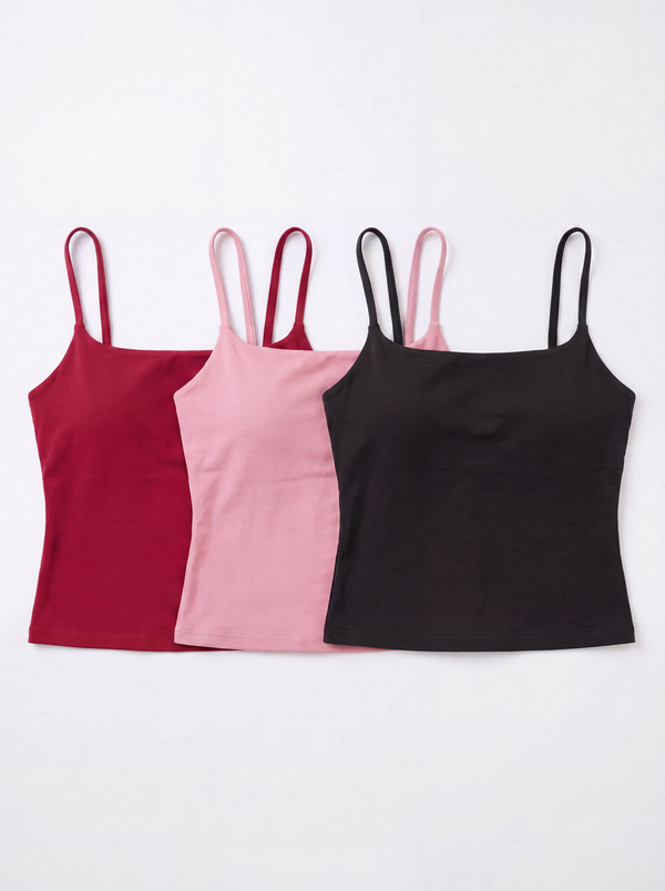 SCULPT TOPS 3-PACK - XS / red/pink/black